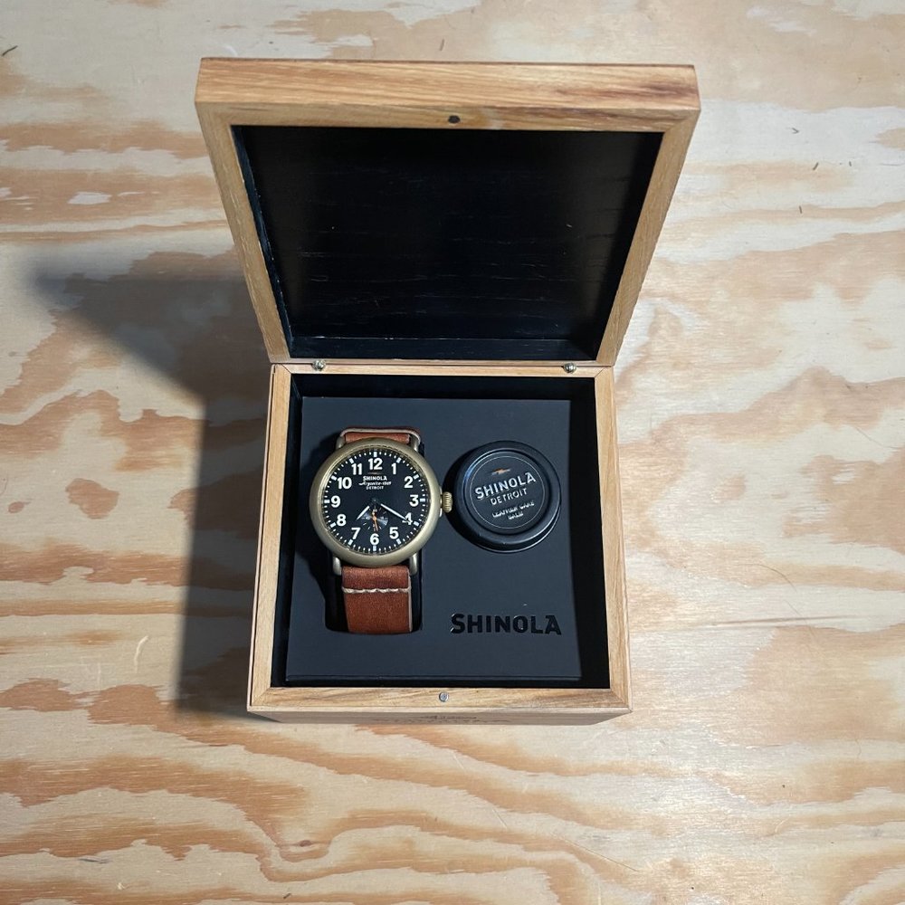 Shinola Runwell 47MM Brass